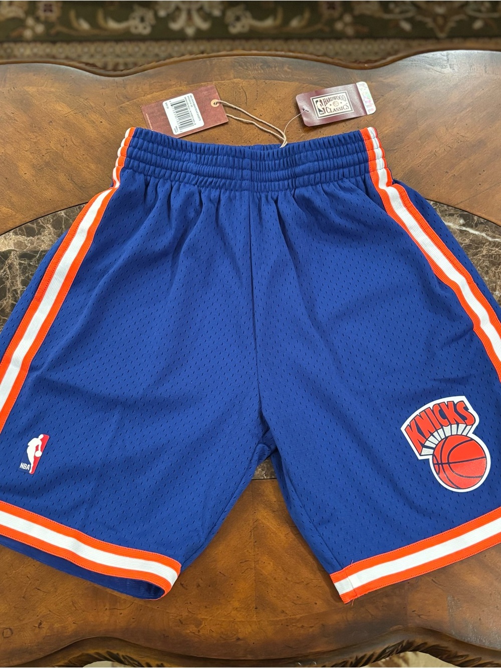 New York Knicks Mitchell & Ness Hardwood Classics Blue Shorts NWT Size Small